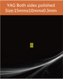 YAG Ce scintillator, YAG Ce crystal, Ce doped YAG scintillator, Scintillation YAG Ce, YAG Ce 15x10x0.3mm both sides polished